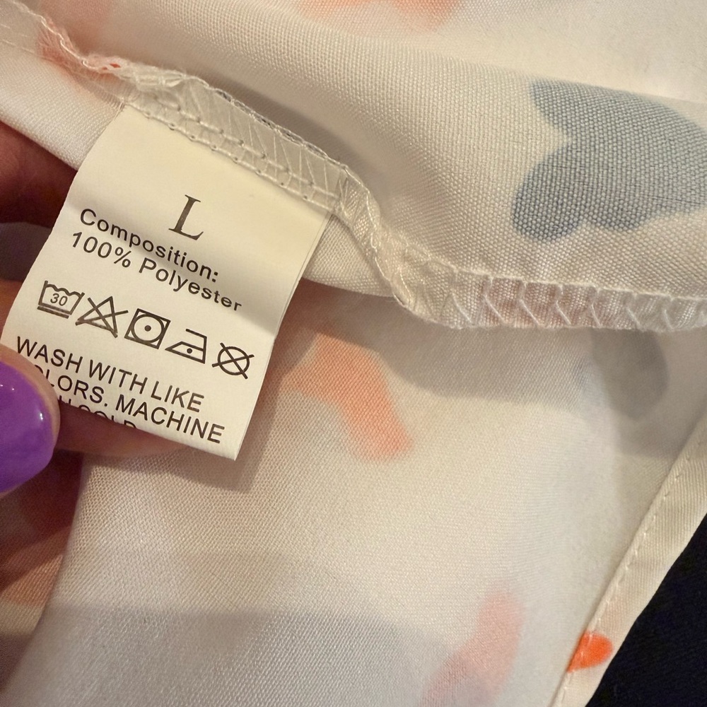 Heart Patterned Button-Up Blouse - image 3